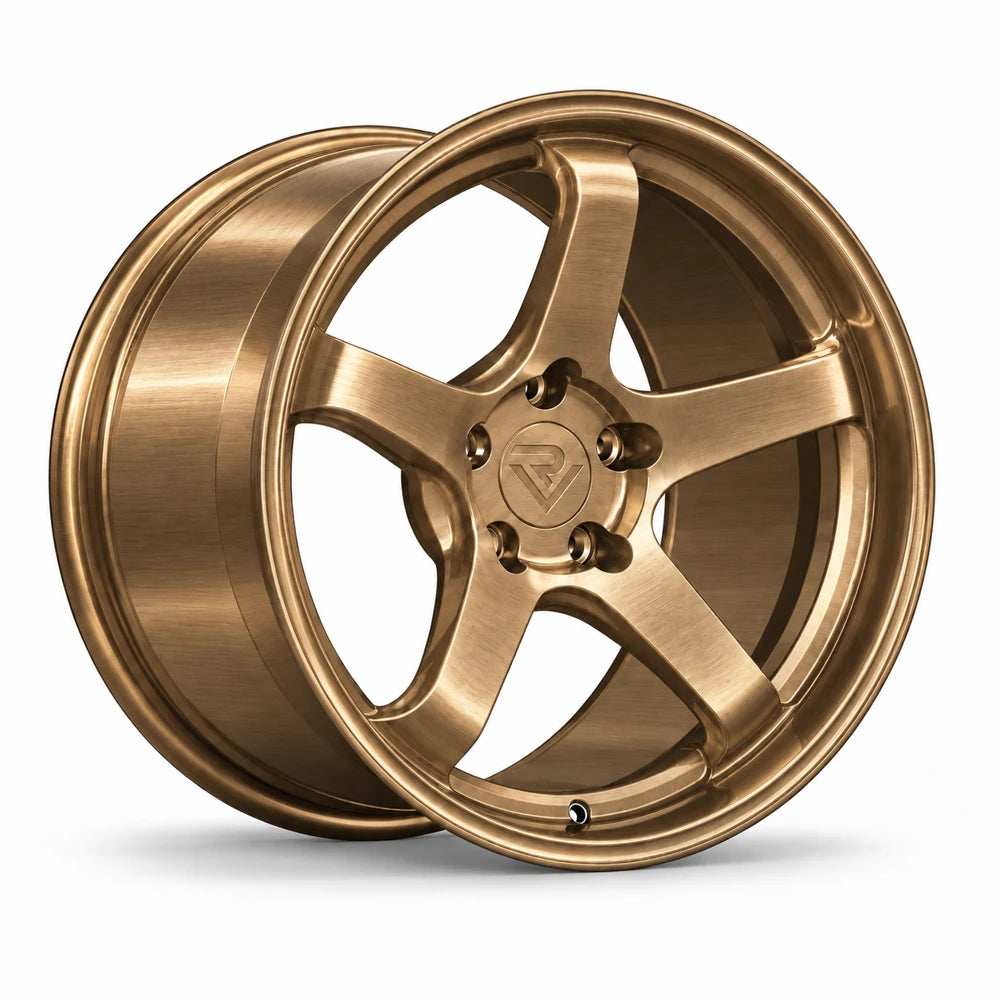 Ryvik five-spoke wheel in Brushed Bronze
