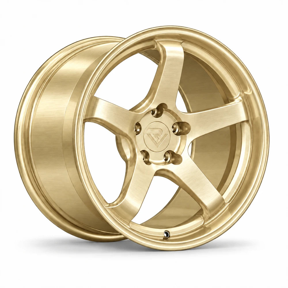 Ryvik five-spoke wheel in Brushed Gold