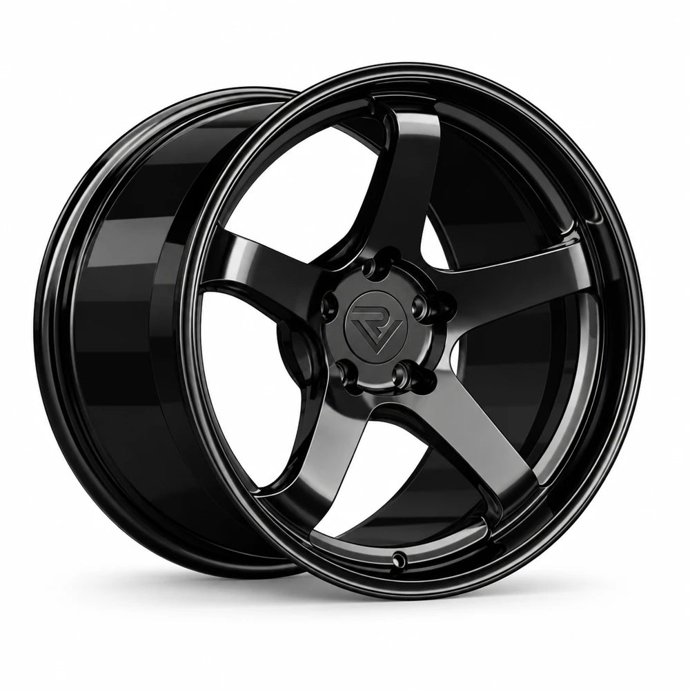Ryvik five-spoke wheel in Gloss Black