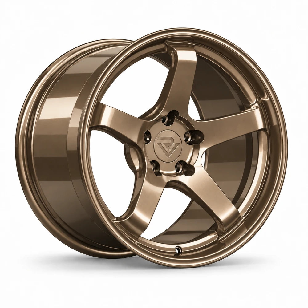 Ryvik five-spoke wheel in Gloss Metallic Bronze