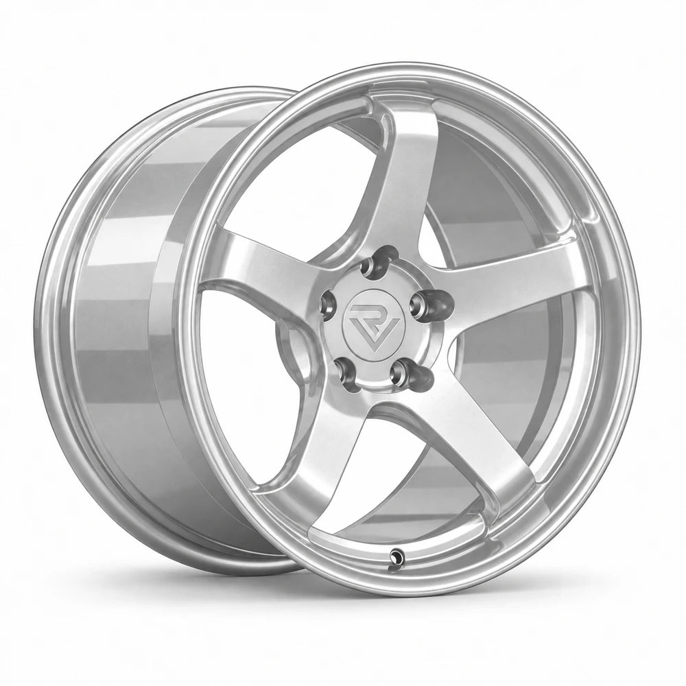 Ryvik five-spoke wheel in Gloss Metallic Silver