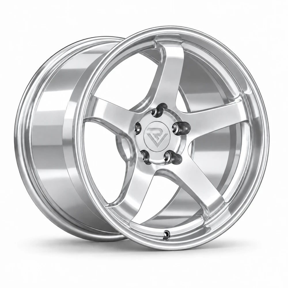Ryvik five-spoke wheel in Polished Raw