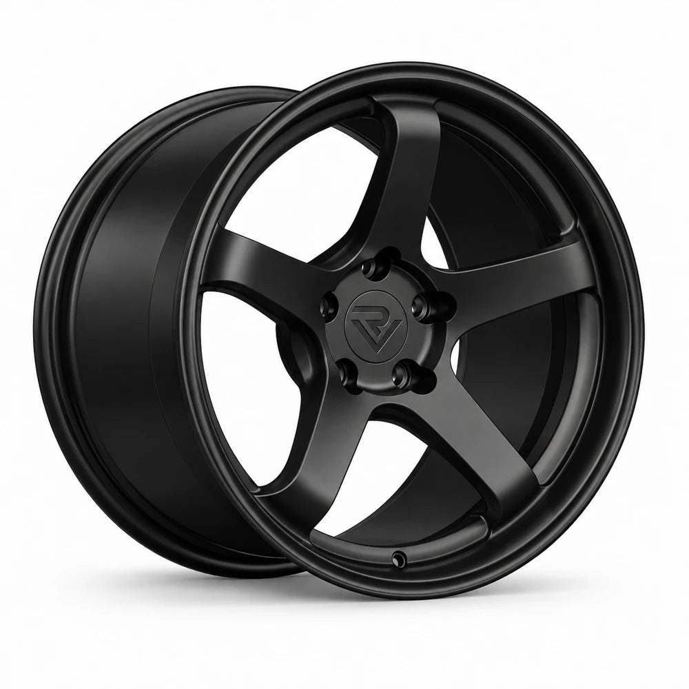 Ryvik five-spoke wheel in Satin Black
